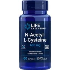 Life Extension N-Acetyl-L-Cysteine 600mg, 60 Vegetarian Capsules