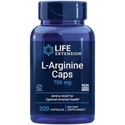 Life Extension L-Arginine Caps - L-Arginine Supplement Pills For Men And Women With Vitamin C - For Immune System Support And Cardiovascular Health -700 Mg – Gluten-Free, Non-GMO – 200 Capsules