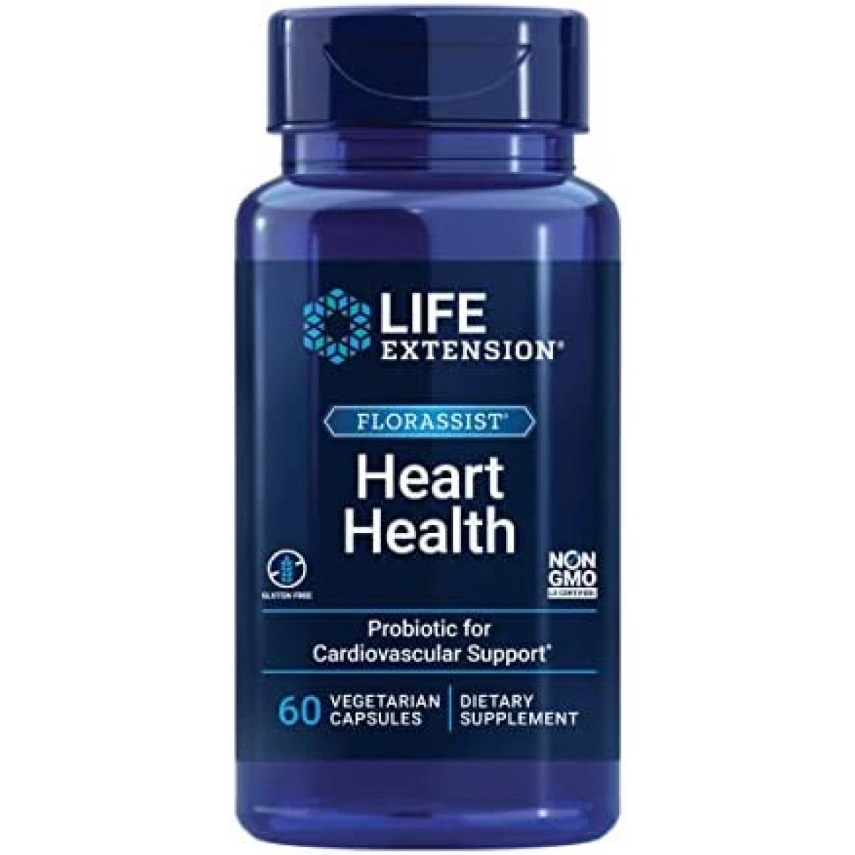 Life Extension FLORASSIST Heart Health - 2.5 Billion CFU Heart Health Support Advanced Probiotics Supplement Pills For Men And Women – Gluten-Free, Non-GMO, Vegetarian – 60 Capsules