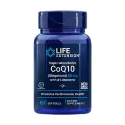 Life Extension Super-Absorbable CoQ10 With D-Limonene 50 Mg 60 Soft Gels