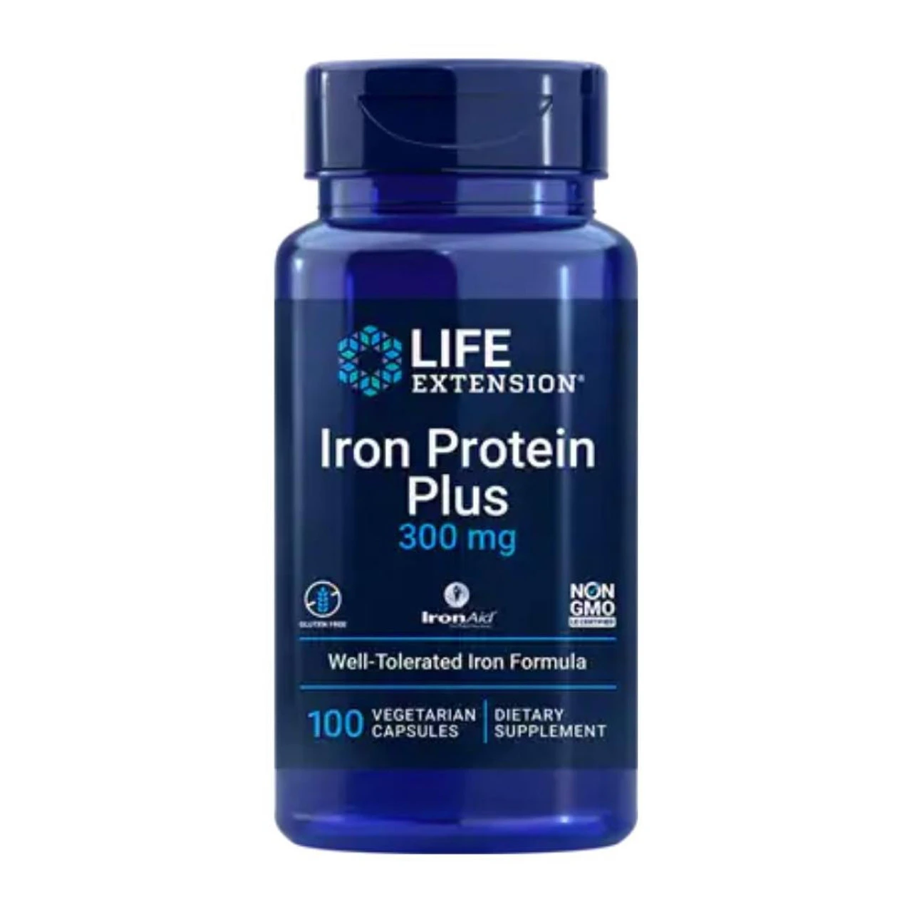 Life Extension Iron Protein Plus 300mg 100 Capsules