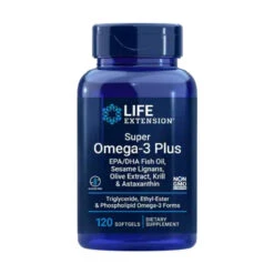 Life Extension Omega-3 Plus EPA/DHA With Sesame Lignans, Olive Extract, Krill & Astaxanthin 120 Softgels