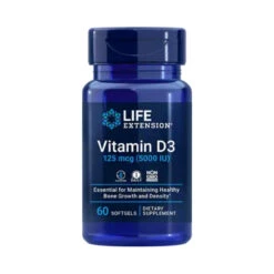 Life Extension Vitamin D-3 5000IU 60 Soft Gels