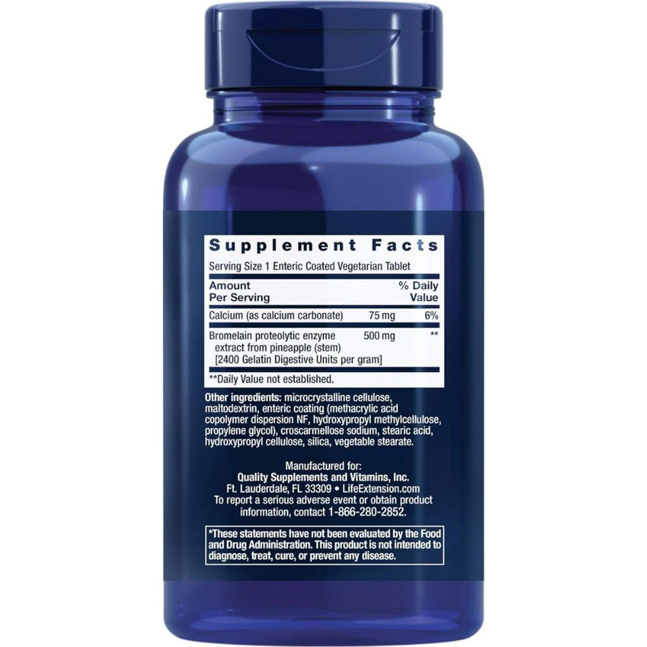 Life Extension Bromelain 500mg 60 Caps - Image 2