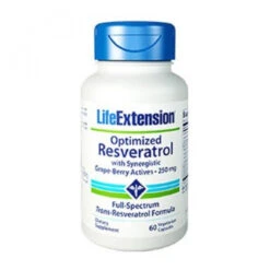 Life Extension Optimized Resveratrol With Synergistic Grape-berry Actives 250mg, Veggie Caps, 60-Count