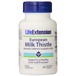 Life Extension European Milk Thistle Vegetarian Capsules, 750 Mg, 60 Count