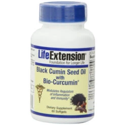Life Extension Black Cumin Seed Oil With Bio-Curcumin Mineral Supplements, 60 Count