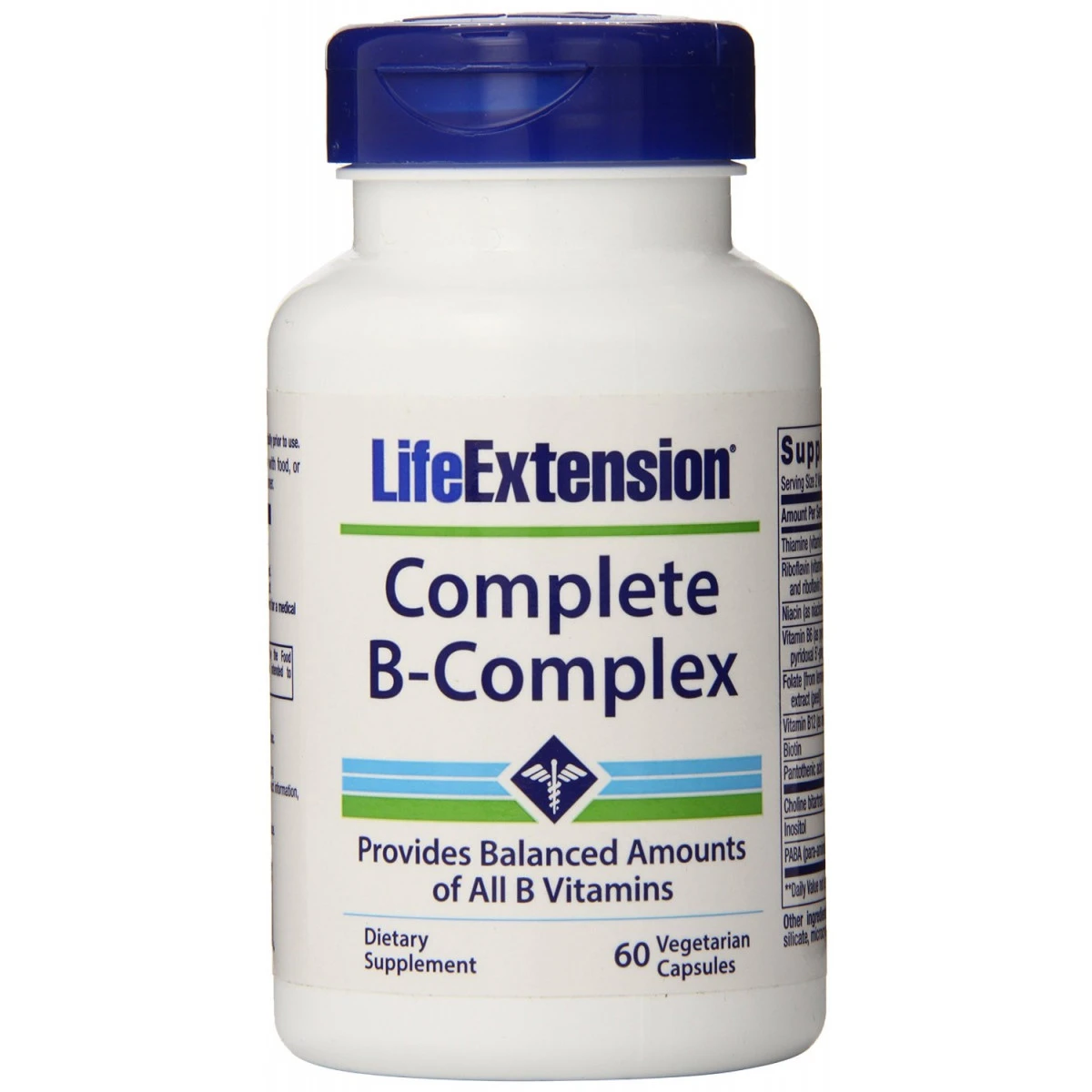 Life Extension Complete B-Complex Vegetarian Capsules, 60 Count