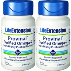 Life Extension Provinal Purified Omega-7, 30 Softgel 210 Mg(Pack Of 2)