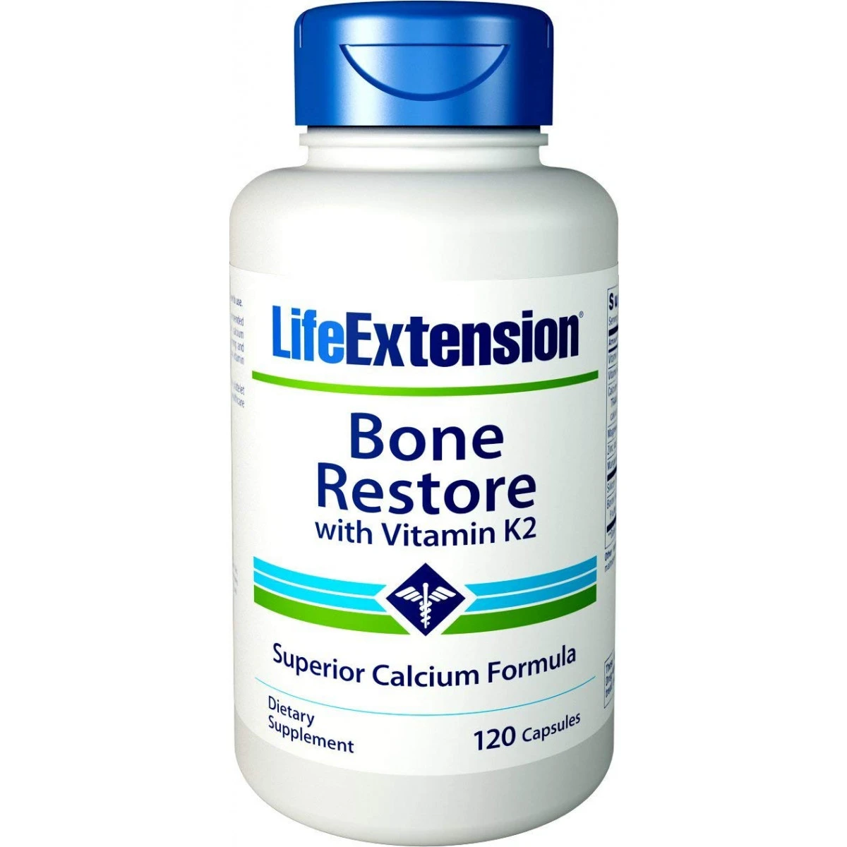 Life Extension Bone Restore With Vitamin K2, 120 Capsules