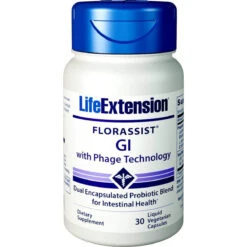 Life Extension Florassist Gi With Phage Technology 30 Liquid Vegetarian Capsules