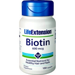 Life Extension Biotin 600 Mcg, 100 Capsules