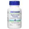 Life Extension Optimized Folate L-Methylfolate 1000 Mcg 100 Vegetarian Tablets (Pack Of 2)