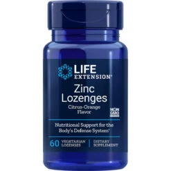 Life Extension Zinc Lozenges (Natural Citrus-Orange Flavor), 60 Vegetarian Capsules
