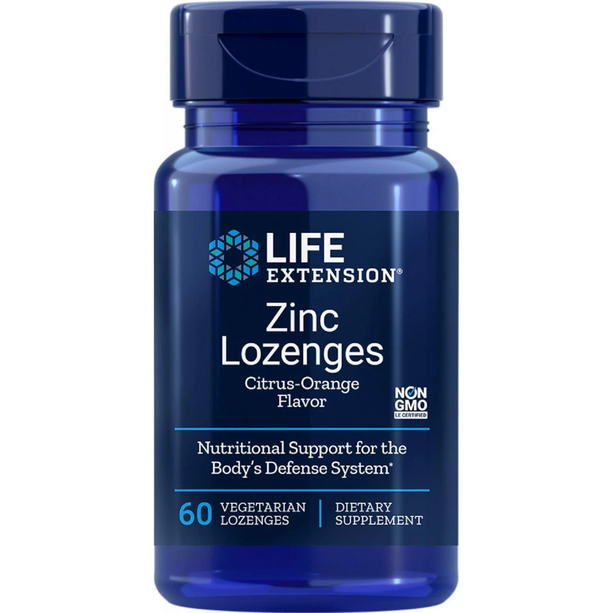 Life Extension Zinc Lozenges (Natural Citrus-Orange Flavor), 60 Vegetarian Capsules