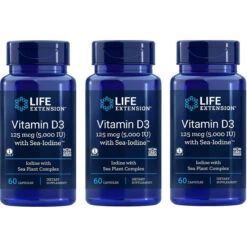 Vitamin D3 5000 IU Life Extension 60 Softgel (60 X 3)