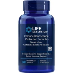 Life Extension Immune Senescence Formula Standardized Cistanche Reishi Pu-erh Tea, 60 Vegetarian Tablets