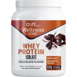 Life Extension Wellness Code Whey Protein Isolate, Chocolate, 437 Gram