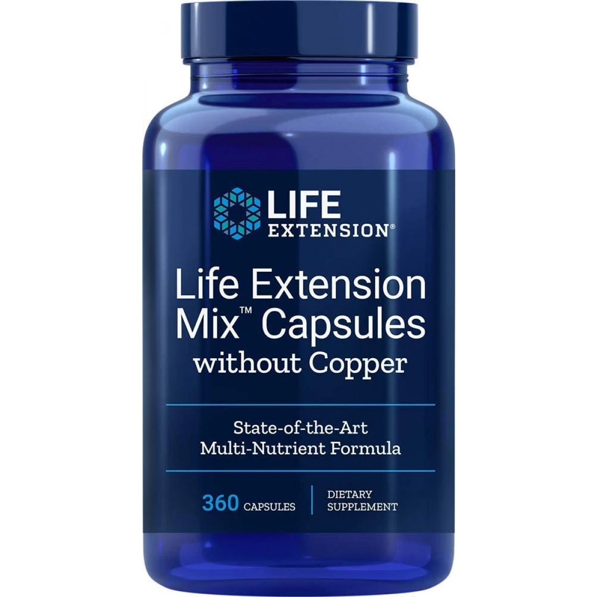 Life Extension Mix (Multi-Vitamin) Without Copper, 360 Capsules